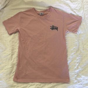 Pink Stussy t-shirt